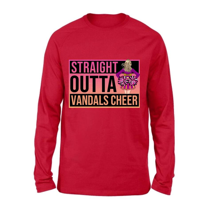 Personalized Cheerleading T-shirt/Long Sleeve/Sweatshirt/Hoodie - Gift For Cheerleaders -  Straight Outta Cheer Team