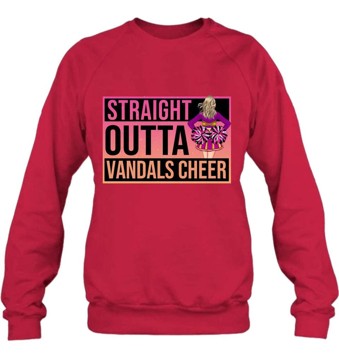 Personalized Cheerleading T-shirt/Long Sleeve/Sweatshirt/Hoodie - Gift For Cheerleaders -  Straight Outta Cheer Team
