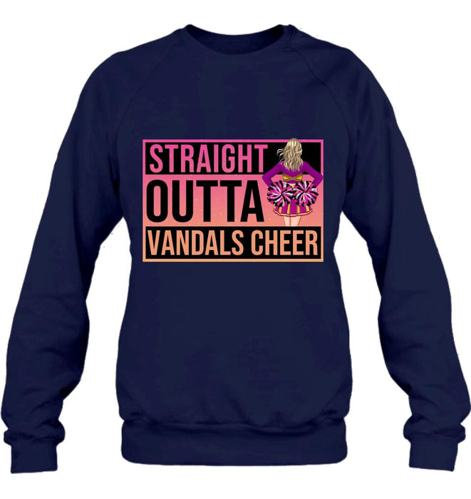 Personalized Cheerleading T-shirt/Long Sleeve/Sweatshirt/Hoodie - Gift For Cheerleaders -  Straight Outta Cheer Team