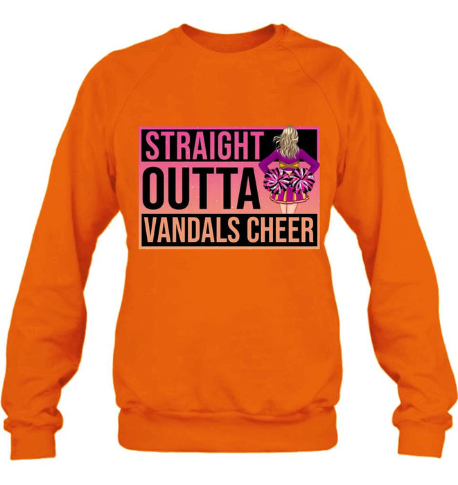 Personalized Cheerleading T-shirt/Long Sleeve/Sweatshirt/Hoodie - Gift For Cheerleaders -  Straight Outta Cheer Team