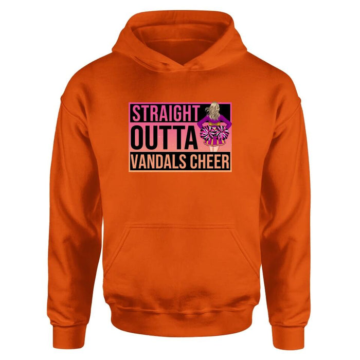 Personalized Cheerleading T-shirt/Long Sleeve/Sweatshirt/Hoodie - Gift For Cheerleaders -  Straight Outta Cheer Team