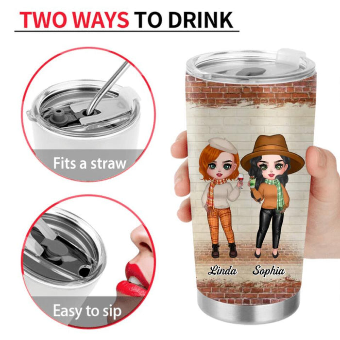 Personalized Friend Tumbler - Gift Idea For Best Friend - She's My Best Friend Break Her I'll Break Your Face