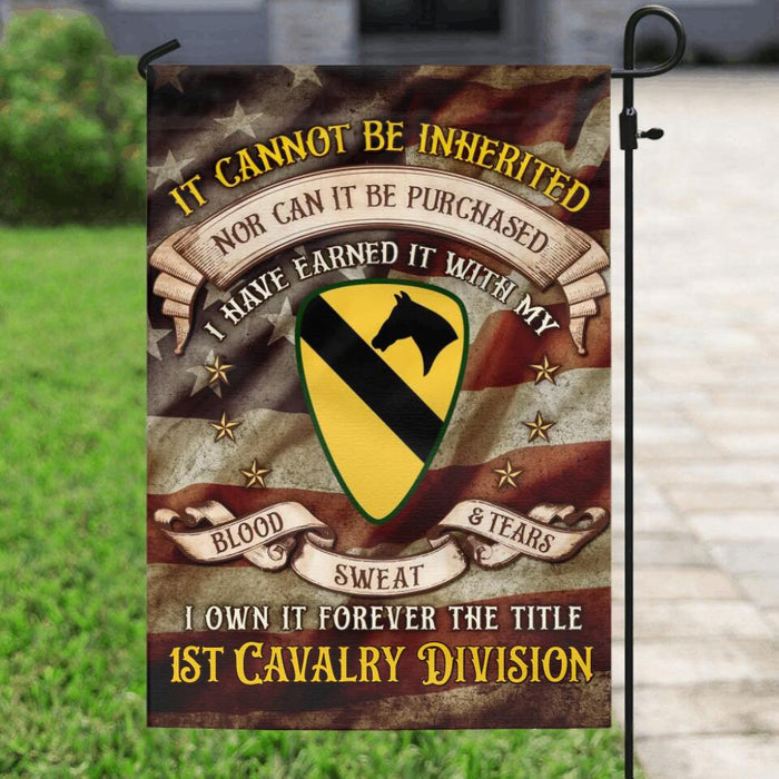 Personalized U.S Veteran Flag Sign - Gift Idea For Veterans - It Cannot Be Inherited Nor Can It Be Purchased