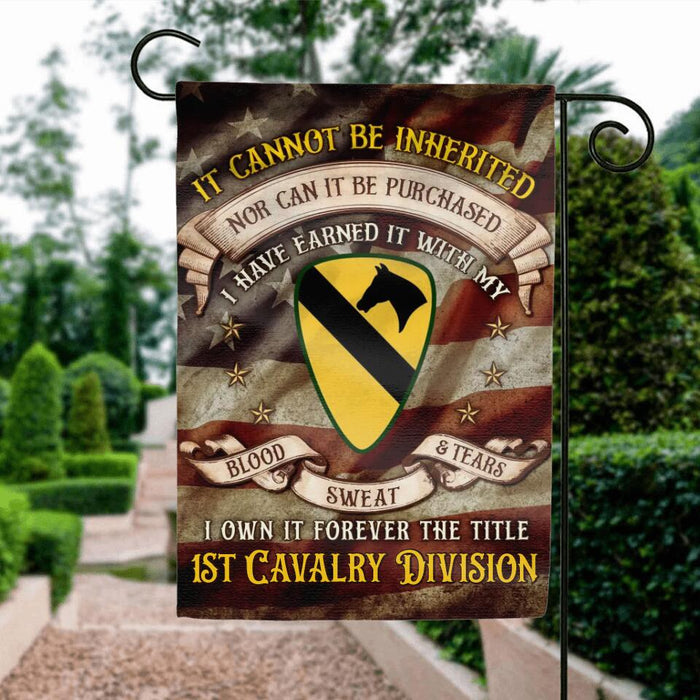 Personalized U.S Veteran Flag Sign - Gift Idea For Veterans - It Cannot Be Inherited Nor Can It Be Purchased
