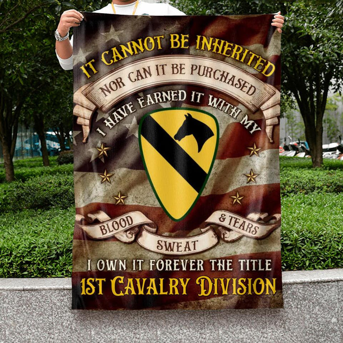 Personalized U.S Veteran Flag Sign - Gift Idea For Veterans - It Cannot Be Inherited Nor Can It Be Purchased
