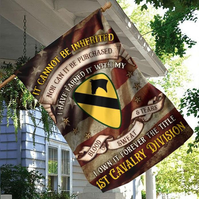 Personalized U.S Veteran Flag Sign - Gift Idea For Veterans - It Cannot Be Inherited Nor Can It Be Purchased