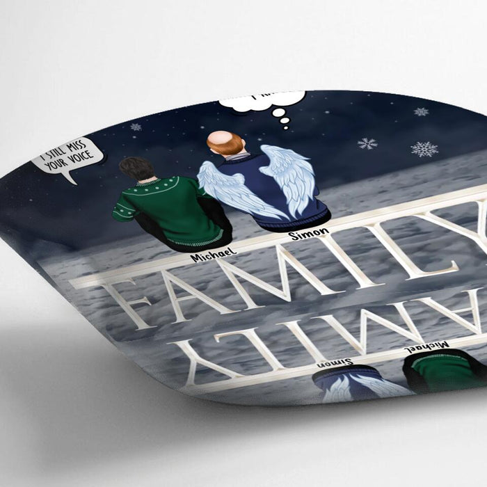 Personalized Memorial Family Pillow Cover/Fleece Blanket/Quilt - Memorial Gift Idea For Family Members - Up to 5 People - Those We Love Don't Go Away They Walk Beside Us Every Day
