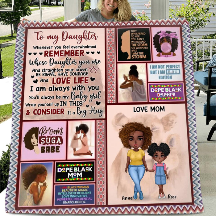 Personalized To My Daughter Fleece Throw Blanket & Quilt - Gift Idea From Mom To Daughter - You'll Always Be My Baby Girl