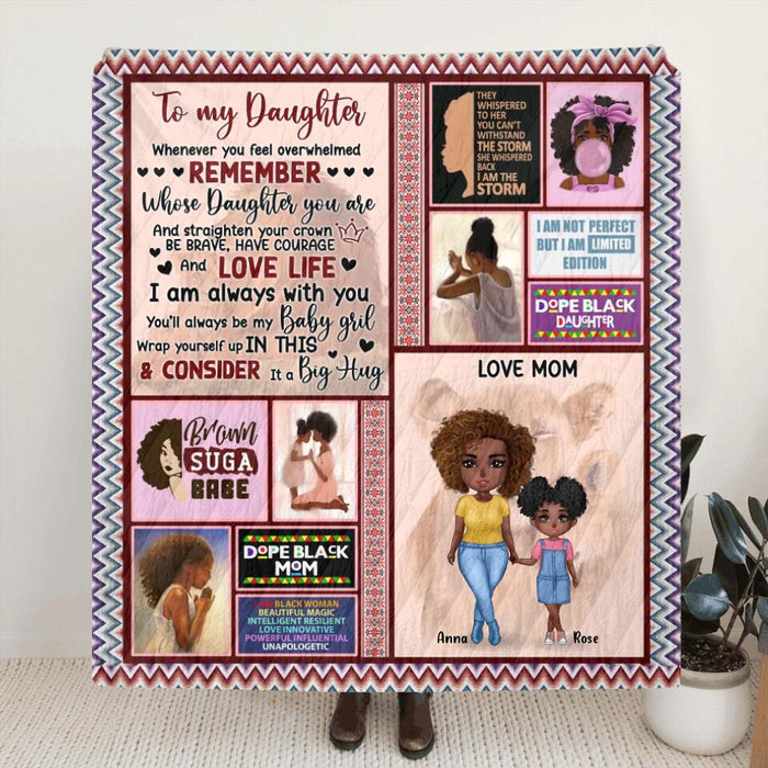Personalized To My Daughter Fleece Throw Blanket & Quilt - Gift Idea From Mom To Daughter - You'll Always Be My Baby Girl