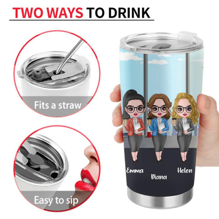 Personalized My Vocabulary At Work Tumbler - Gift Idea For Friends/Colleagues - Up to 3 People