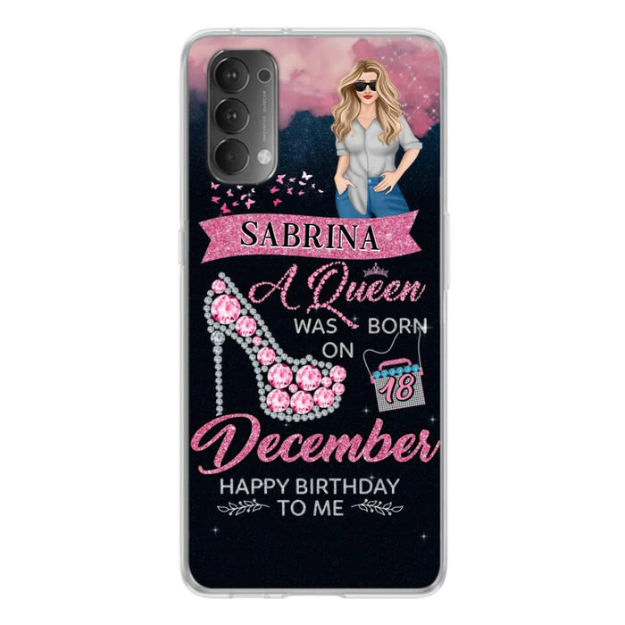 Custom Personalized Birthday Queen Phone Case - Gift Idea For Friends/Birthday - A Queen Was Born - Case for Xiaomi/Huawei/Oppo