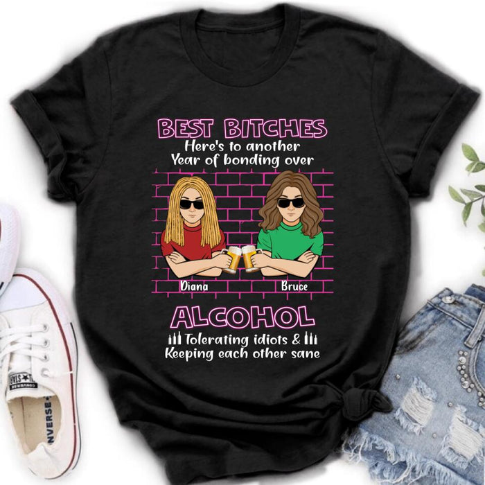 Personalized Bestie T-shirt/Sweatshirt/Long Sleeve/Hoodie - Best Bitches - Gift Idea For Bestie/Friend/Sister/Birthday