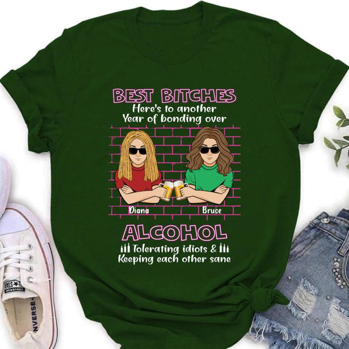 Personalized Bestie T-shirt/Sweatshirt/Long Sleeve/Hoodie - Best Bitches - Gift Idea For Bestie/Friend/Sister/Birthday