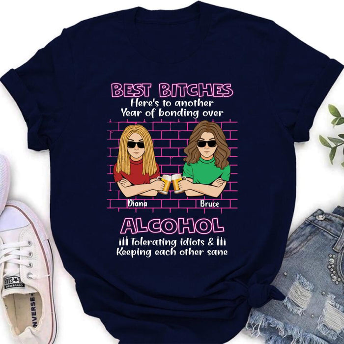 Personalized Bestie T-shirt/Sweatshirt/Long Sleeve/Hoodie - Best Bitches - Gift Idea For Bestie/Friend/Sister/Birthday