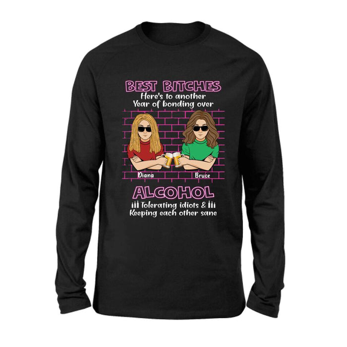 Personalized Bestie T-shirt/Sweatshirt/Long Sleeve/Hoodie - Best Bitches - Gift Idea For Bestie/Friend/Sister/Birthday
