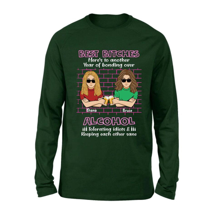 Personalized Bestie T-shirt/Sweatshirt/Long Sleeve/Hoodie - Best Bitches - Gift Idea For Bestie/Friend/Sister/Birthday