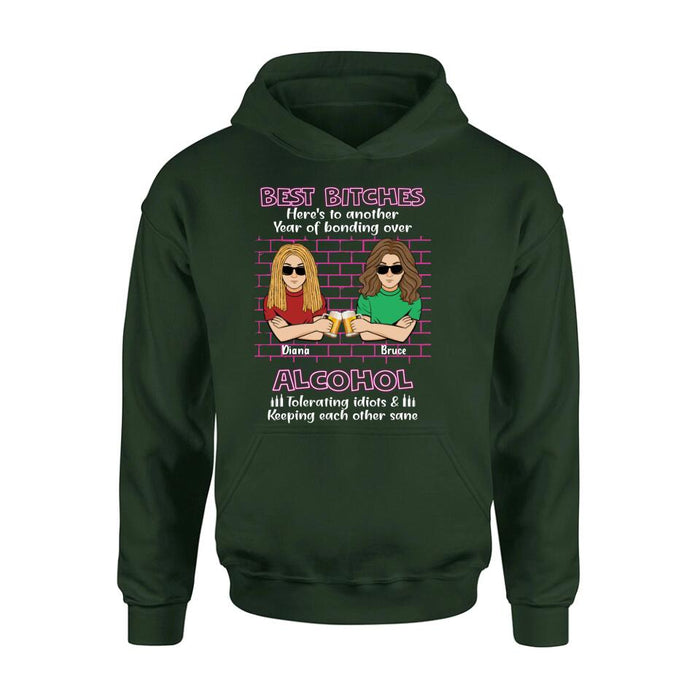 Personalized Bestie T-shirt/Sweatshirt/Long Sleeve/Hoodie - Best Bitches - Gift Idea For Bestie/Friend/Sister/Birthday