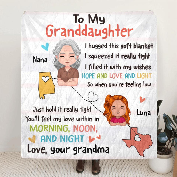 Personalized Feel My Love Pillow Cover/Fleece Blanket/Quilt - Gift Idea For Grandchild - To My Granddaughter