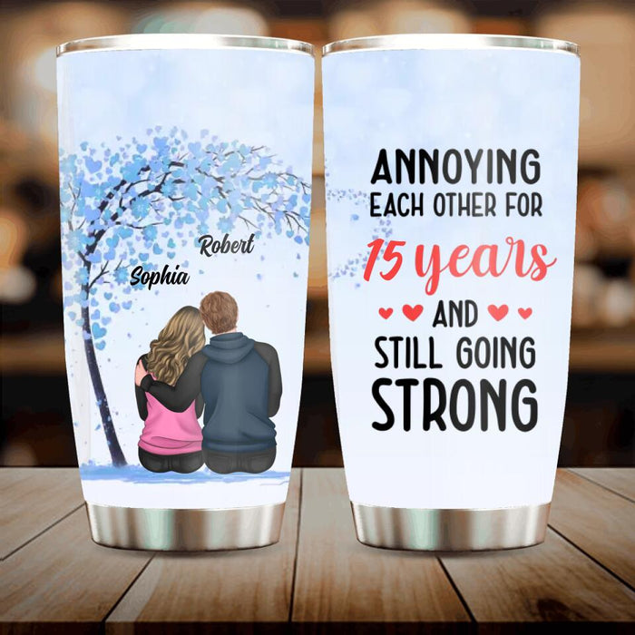 Personalized Couple Tumbler - Gift Idea For Couple/Lovers - Annoying Each Other For 15 Years & Still Going Strong