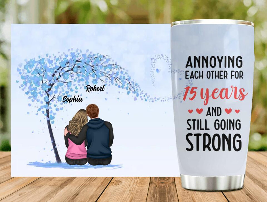 Personalized Couple Tumbler - Gift Idea For Couple/Lovers - Annoying Each Other For 15 Years & Still Going Strong
