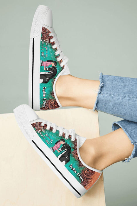 Personalized Horse Mom Sneakers - Up to 3 Horses - Gift Idea For Horse Lovers - I Love You To The Moon & Back