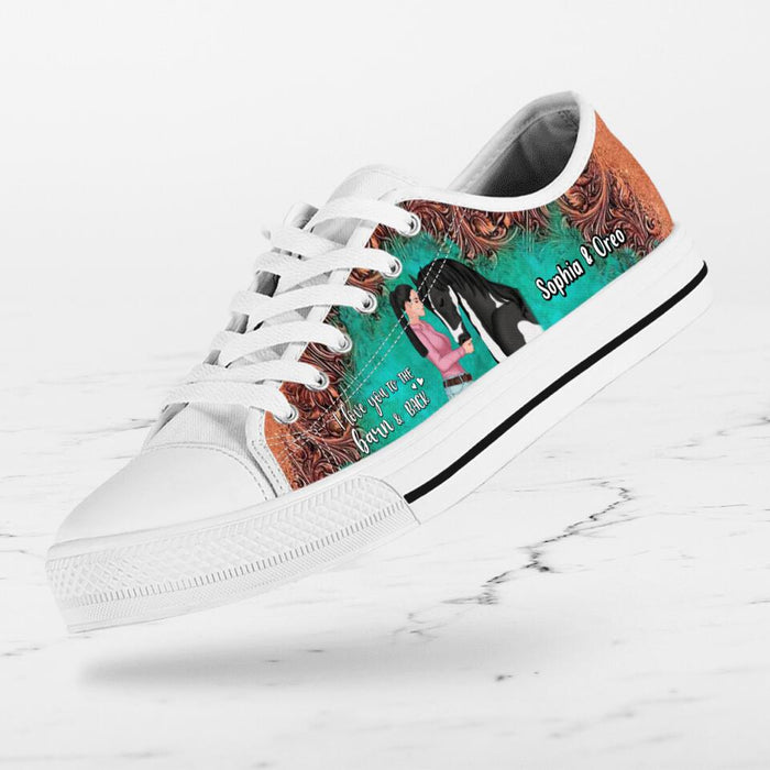 Personalized Horse Mom Sneakers - Up to 3 Horses - Gift Idea For Horse Lovers - I Love You To The Moon & Back
