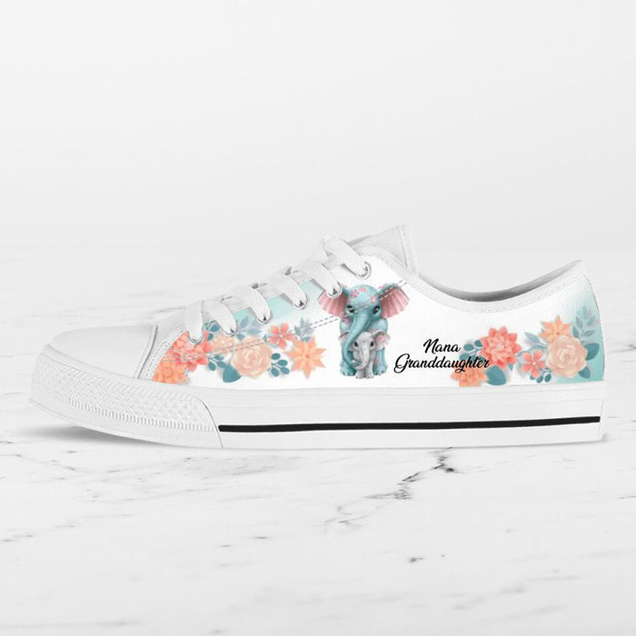 Personalized Grandma & Grandchild Sneakers - Gift Idea For Granddaughter/Grandson - Love From Gramma