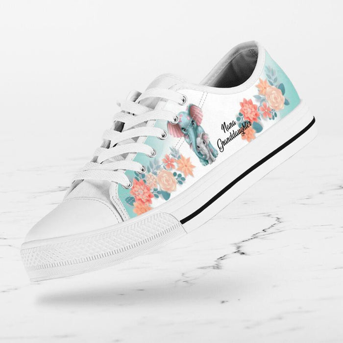 Personalized Grandma & Grandchild Sneakers - Gift Idea For Granddaughter/Grandson - Love From Gramma