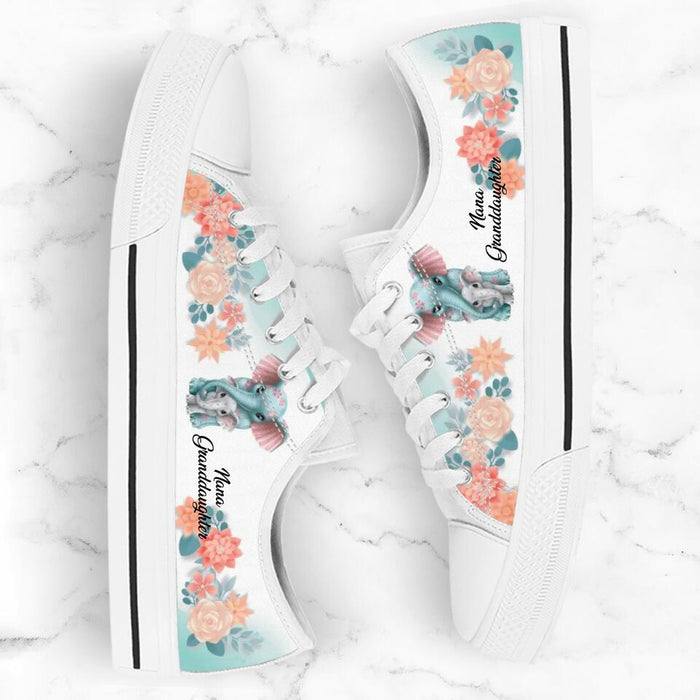 Personalized Grandma & Grandchild Sneakers - Gift Idea For Granddaughter/Grandson - Love From Gramma