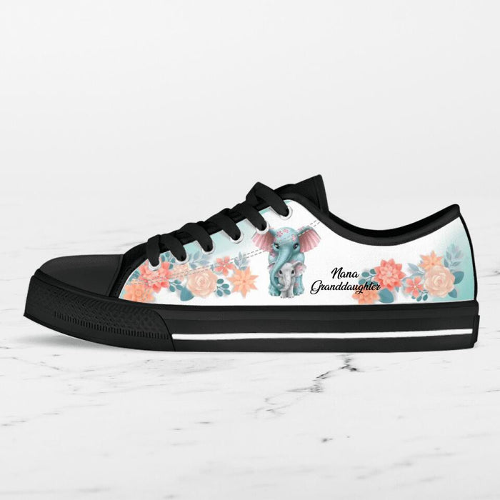 Personalized Grandma & Grandchild Sneakers - Gift Idea For Granddaughter/Grandson - Love From Gramma
