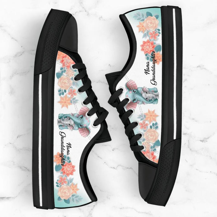 Personalized Grandma & Grandchild Sneakers - Gift Idea For Granddaughter/Grandson - Love From Gramma