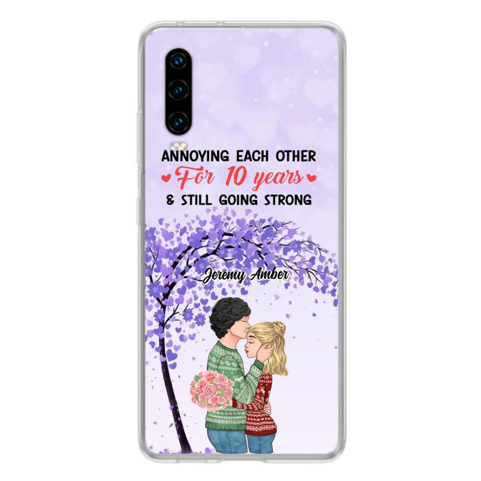 Custom Personalized Couple Kissing Phone Case - Gift Idea For Couple/Lovers - Annoying Each Other For 10 Years & Still Going Strong - Cases For Oppo, Xiaomi & Huawei