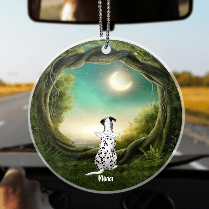 Personalized Car Ornament - Gift for Dog/Cat Lovers - Memorial Acrylic Ornament - Up to 5 Pets