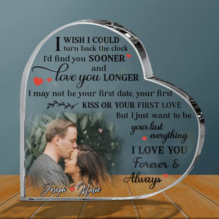 Personalized Valentines Acrylic Plaque - Upload Couple Photo - Anniversary/Valentines Gift Idea For Couple - I Love You Forever & Always
