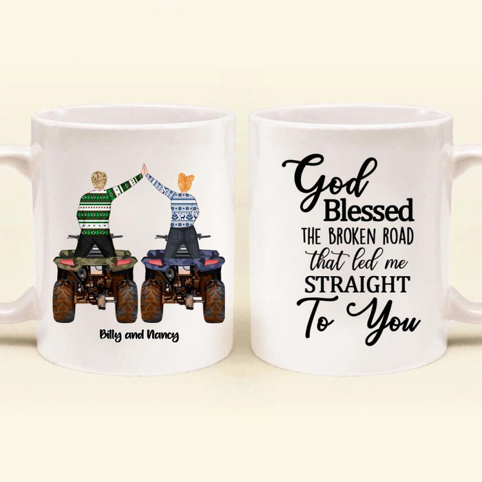 Personalized Couple Riding ATV Coffee Mug - Gift for Couple,  ATV Riders