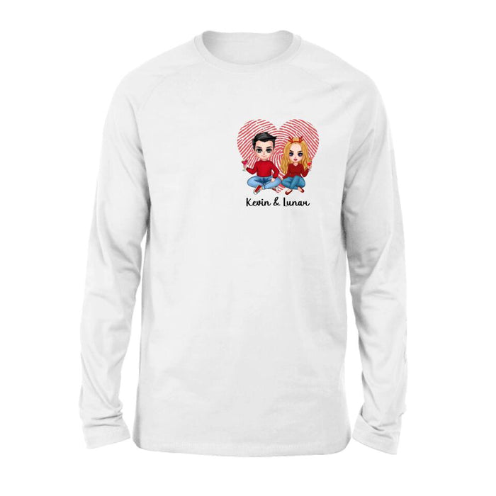 Personalized Couple T-shirt/Long Sleeve/Sweatshirt/Hoodie - Valentine's Day Gift Idea For Couple/Gift For Him And Her/Mother's Day Gift For Wife From Husband