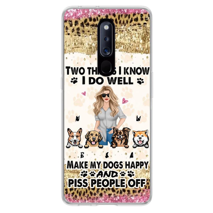 Personalized Happy Dog Mom Phone Case - Gift Idea For Dog Lovers/Dog Owners - Up to 4 Dogs - Two Things I Know I Do Well - Case For Oppo, Xiaomi & Huawei