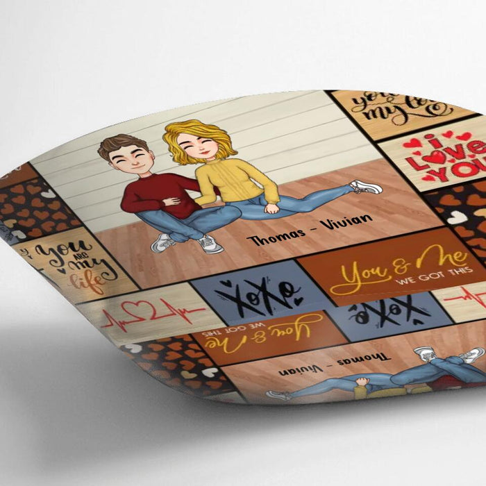 Personalized Together Couple Fleece Throw Blanket/Quilt/Pillow Cover - Gift Idea For Couple - Together Since 2017
