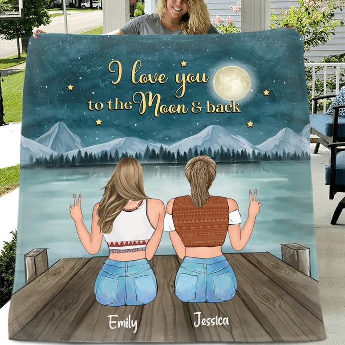 Personalized Boho Best Friend Fleece Blanket/Quilt - Up to 3 Besties
