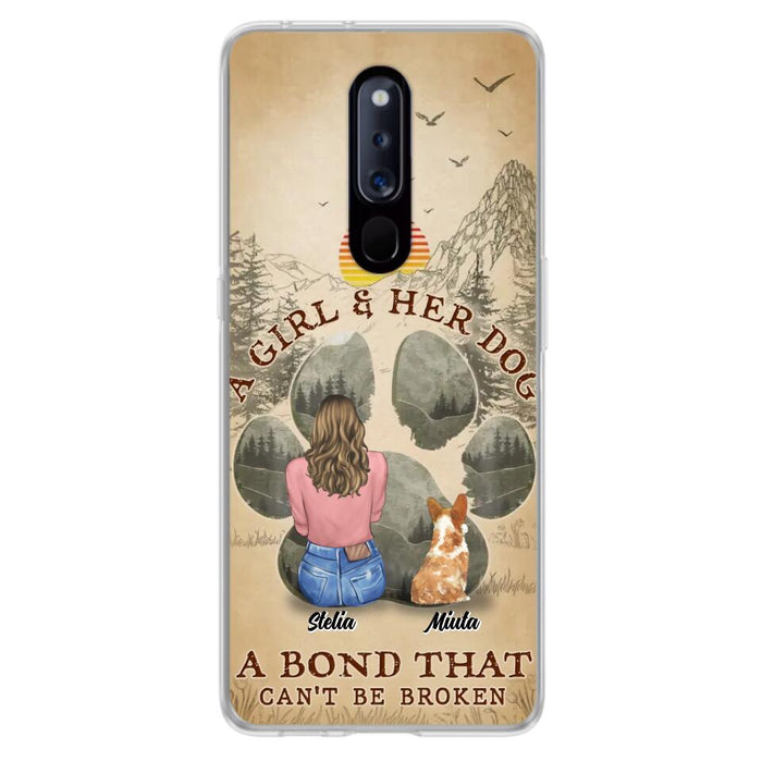 Personalized Pet Mom Phone Case - Gifts For Pet Lovers With Up to 4 Pets - A Girl And Her Dog A Bond That Can't Be Broken - Case For Oppo, Xiaomi & Huawei