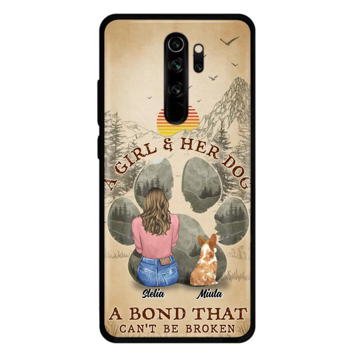 Personalized Pet Mom Phone Case - Gifts For Pet Lovers With Up to 4 Pets - A Girl And Her Dog A Bond That Can't Be Broken - Case For Oppo, Xiaomi & Huawei