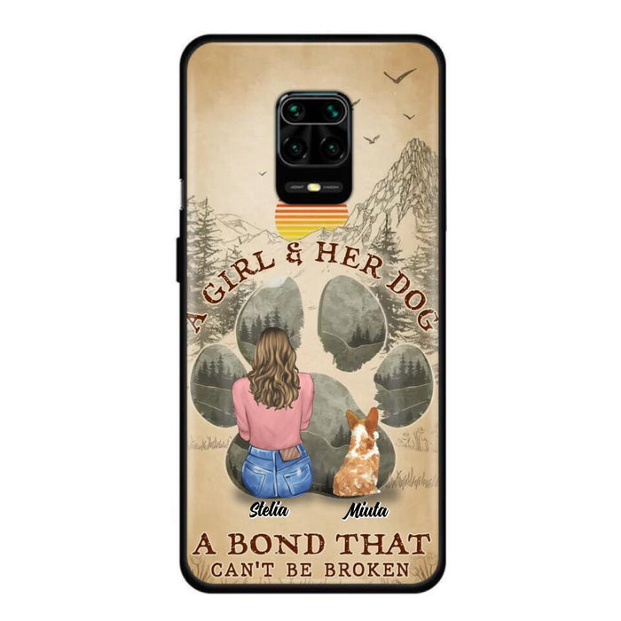 Personalized Pet Mom Phone Case - Gifts For Pet Lovers With Up to 4 Pets - A Girl And Her Dog A Bond That Can't Be Broken - Case For Oppo, Xiaomi & Huawei