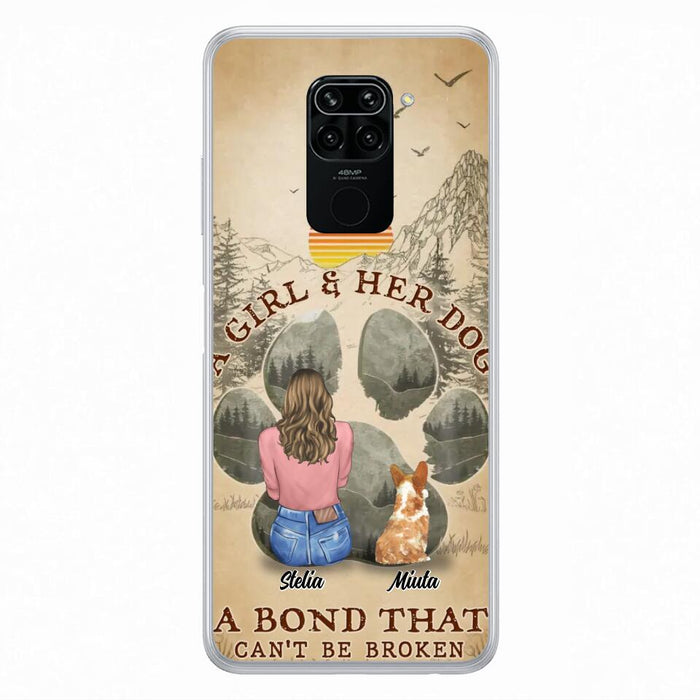 Personalized Pet Mom Phone Case - Gifts For Pet Lovers With Up to 4 Pets - A Girl And Her Dog A Bond That Can't Be Broken - Case For Oppo, Xiaomi & Huawei