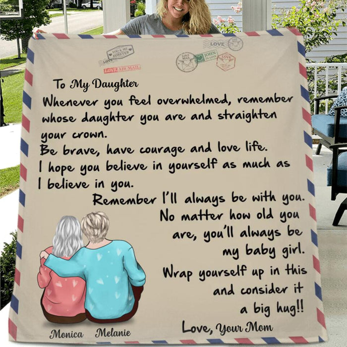Personalized Love Letter Fleece Blanket/Quilt - Best Gift for Daughter/Granddaughter - To My Daughter/Granddaughter from Mom/Grandma