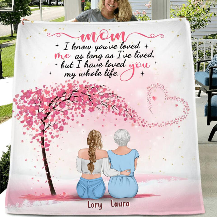 Personalized Mom And Daughter Pillow Cover/Fleece Throw Blanket/Quilt- Mother's Day Gift Idea - Up to 4 Daughters - The Love Between Mother & Daughter Is Forever