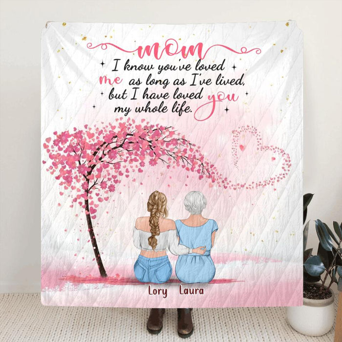 Personalized Mom And Daughter Pillow Cover/Fleece Throw Blanket/Quilt- Mother's Day Gift Idea - Up to 4 Daughters - The Love Between Mother & Daughter Is Forever