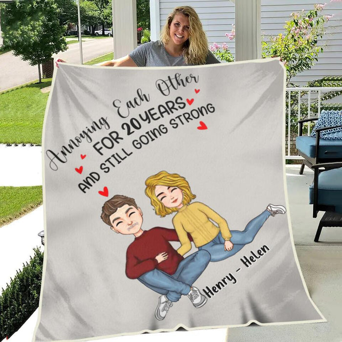 Personalized Couple Fleece Throw Blanket/Quilt - Gift Idea From Husband To Wife - This Is Our Cuddling Blanket