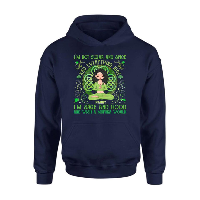 Personalized Irish Girl Yoga Shirt - Gift Idea For St Patrick's Day - I'm Sage And HoodAnd Wish A Mufuka Would