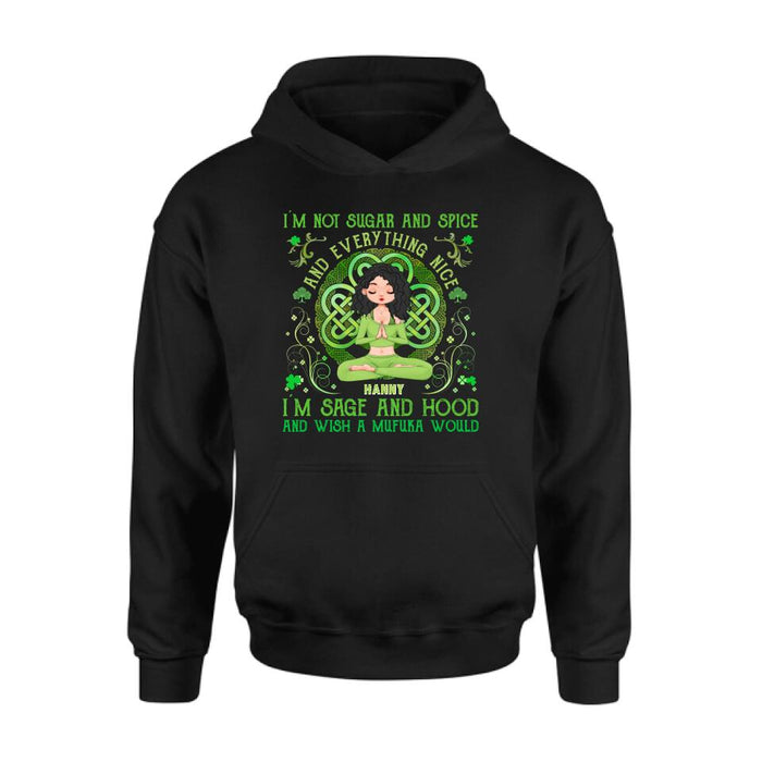 Personalized Irish Girl Yoga Shirt - Gift Idea For St Patrick's Day - I'm Sage And HoodAnd Wish A Mufuka Would