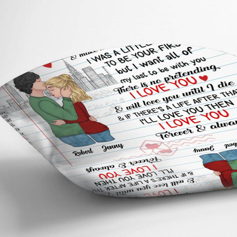Personalized Couple Quilt/Fleece Throw Blanket/Pillow Cover - Mother's Day Gift For Wife From Husband - The Day I Met You
